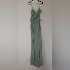 Windsor Raina glitter knit high slit mermaid dress size medium